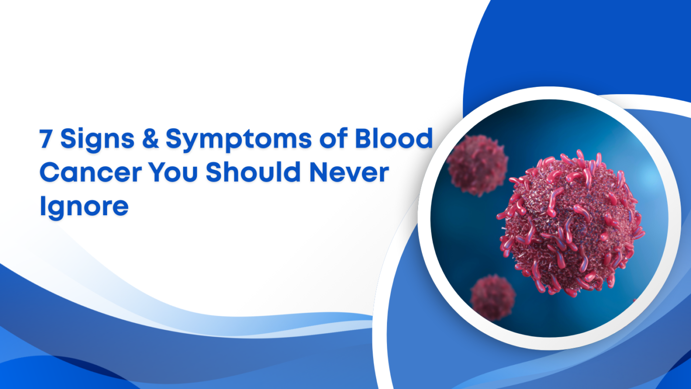 Signs and symptoms of blood cancer illustration