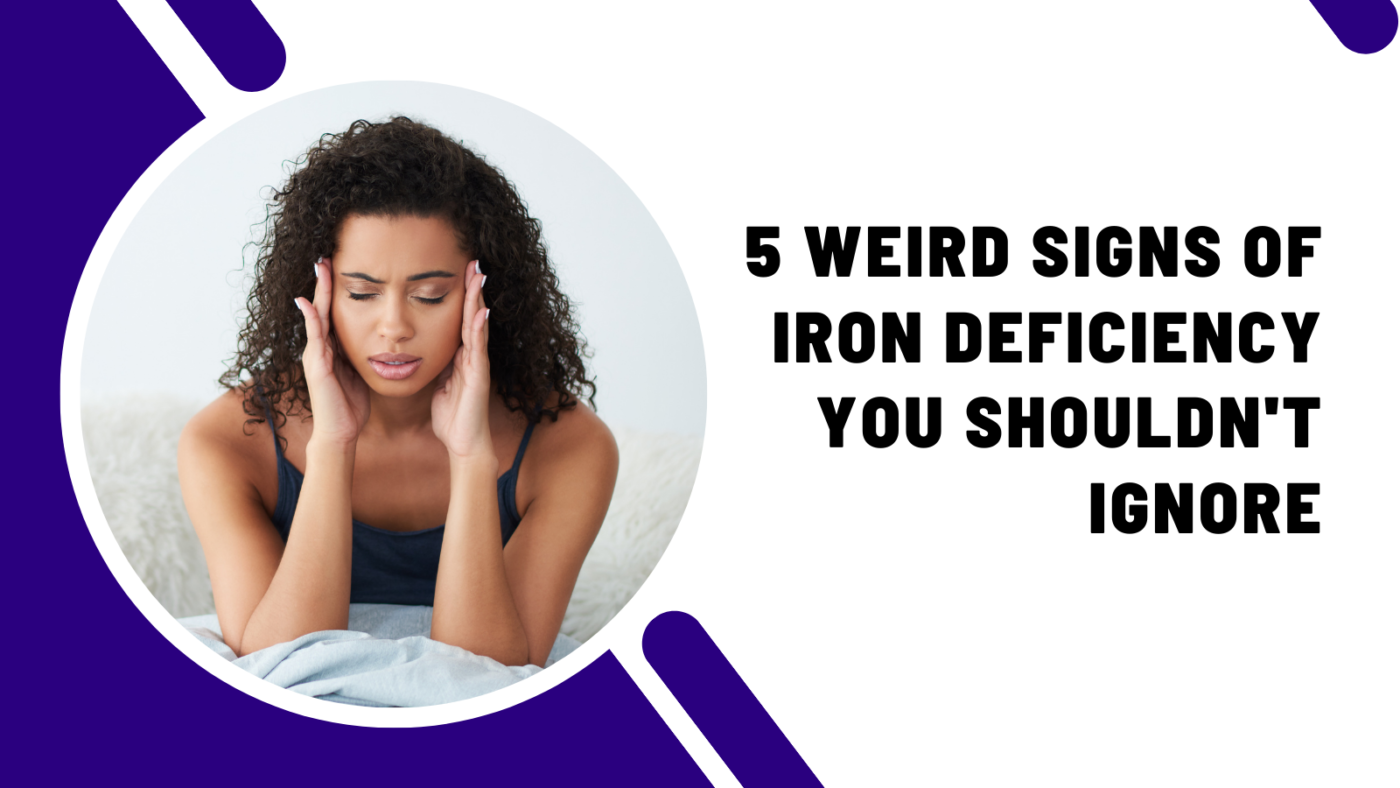 Woman showing fatigue, representing signs of iron deficiency.